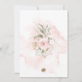 PixDezines H2 Blush Rozen Hydrangea Vrijgezellenfe Kaart (Achterkant)