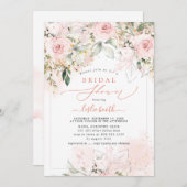 PixDezines H2 Blush Rozen Hydrangea Vrijgezellenfe Kaart (Voorkant / Achterkant)