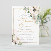 PixDezines H2 Blush Rozen Primera Comunion Kaart (Staand voorkant)