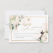 PixDezines H2 Blush Rozen RSVP Bedankkaart (Voorkant)