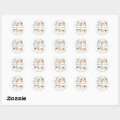 PixDezines H2 Blush Rozen Trouwgunsten Ronde Sticker (Vel)