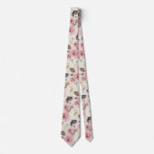 PixDezines H2 Blush Stoffig Roze Rozen DIY Bckgrnd Stropdas (Voorkant)