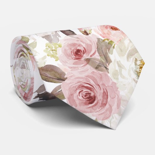 PixDezines H2 Blush Stoffig Roze Rozen DIY Bckgrnd Stropdas (Opgerold)