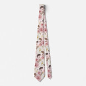 PixDezines H2 Blush Stoffig Roze Rozen DIY Bckgrnd Stropdas (Voorkant)