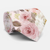 PixDezines H2 Blush Stoffig Roze Rozen DIY Bckgrnd Stropdas (Opgerold)