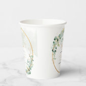 PixDezines H2 Botanisch Eucalyptus Wreatbaptisme Papieren Bekers (Links)