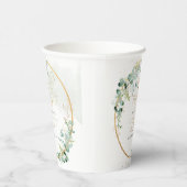 PixDezines H2 Botanisch Eucalyptus Wreatbaptisme Papieren Bekers (Rechts)