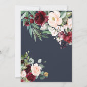 PixDezines H2 Burgundy Blush Bridal Luncheon Kaart (Achterkant)