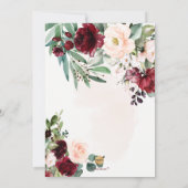 PixDezines H2 Burgundy Blush Vrijgezellenfeest Kaart (Achterkant)