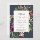 PixDezines H2 Burgundy Navy Blush Bridal Luncheon Kaart (Voorkant)