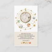 PixDezines H2 Celestial Works Faux Gold Visitekaartje (Achterkant)