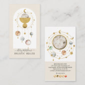 PixDezines H2 Celestial Works Faux Gold Visitekaartje (Voorkant / Achterkant)