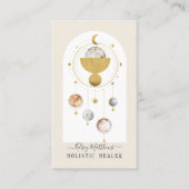 PixDezines H2 Celestial Works Faux Gold Visitekaartje (Voorkant)