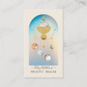 PixDezines H2 Celestial Works Faux Gold Visitekaartje (Voorkant)