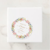 PixDezines H2 Delicate Wild Flowers Bruiloft Feest Bedankjes Labels (In situ)