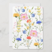 PixDezines H2 Delicate Wild Flowers Vrijgezellenfe Kaart (Achterkant)