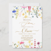 PixDezines H2 Delicate Wild Flowers Vrijgezellenfe Kaart (Voorkant)