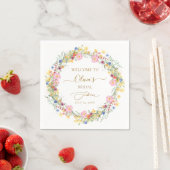 PixDezines H2 Delicate Wild Flowers Vrijgezellenfe Servet (Insitu)