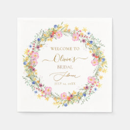 PixDezines H2 Delicate Wild Flowers Vrijgezellenfe Servet