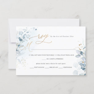 PixDezines H2 Dusty Blue Eucalyptus RSVP w Meal Kaartje
