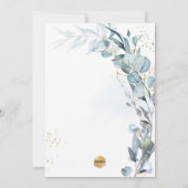PixDezines H2 Dusty Blue Gum Eucalyptus Bautizo Kaart (Achterkant)