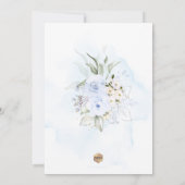 PixDezines H2 Dusty Blue Rozen Vrijgezellenfeest Kaart (Achterkant)