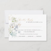 PixDezines H2 Dusty Blue Winter Cotton RSVP-kaarte Kaart (Voorkant)