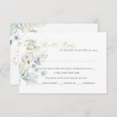 PixDezines H2 Dusty Blue Winter Cotton RSVP-kaarte Kaart (Voorkant / Achterkant)