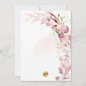 PixDezines H2 Dusty Blush Gum Foliage Baptisme Kaart (Achterkant)