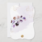 PixDezines H2 Dusty Paars Gum Eucalyptus Baptisme Kaart (Achterkant)