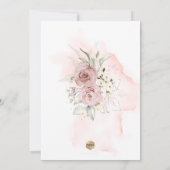 PixDezines H2 Dusty Pink Roses Vrijgezellenfeest Kaart (Achterkant)