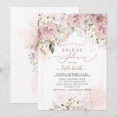 PixDezines H2 Dusty Pink Roses Vrijgezellenfeest Kaart (Voorkant / Achterkant)