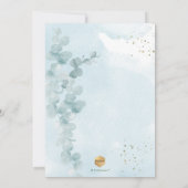 PixDezines H2 Eucalyptus Baptism Uitnodiging (Achterkant)