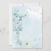 PixDezines H2 Eucalyptus Baptism Uitnodiging (Achterkant)