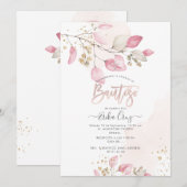 PixDezines H2 Eucalyptus Bautizo Invitation Kaart (Voorkant / Achterkant)