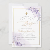 PixDezines H2 Eucalyptus Bautizo Invitation Kaart (Voorkant)