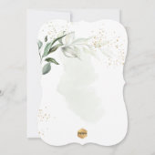 PixDezines H2 Eucalyptus Bautizo Invitation Kaart (Achterkant)