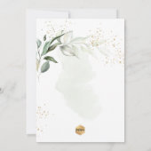 PixDezines H2 Eucalyptus Bautizo Invitation Kaart (Achterkant)