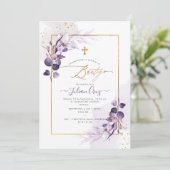 PixDezines H2 Eucalyptus Bautizo Kaart (Staand voorkant)