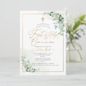 PixDezines H2 Eucalyptus First Heilige Commune Inv Kaart (Staand voorkant)