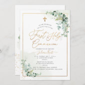 PixDezines H2 Eucalyptus First Heilige Commune Inv Kaart (Voorkant / Achterkant)