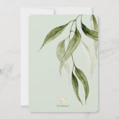 PixDezines H2 Eucalyptush Groen Bruidsdouche Kaart (Achterkant)