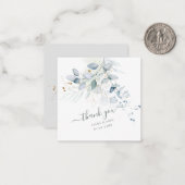 PixDezines H2 Faux Gold Blue Gum Eucalyptus Notitiekaartje (Voorkant / Achterkant in situ)