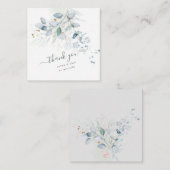 PixDezines H2 Faux Gold Blue Gum Eucalyptus Notitiekaartje (Voorkant / Achterkant)