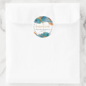 PixDezines H2 Galaxy Modern Abstracte Bar Mitzvah Ronde Sticker (Tas)