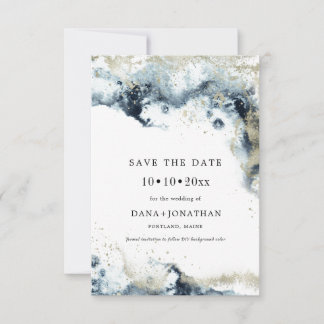 PixDezines H2 Golven Metallic Schuim sparen de Dat Save The Date