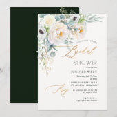 PixDezines H2 Green Gold Eucalyptus Vrijgezellenfe Kaart (Voorkant / Achterkant)