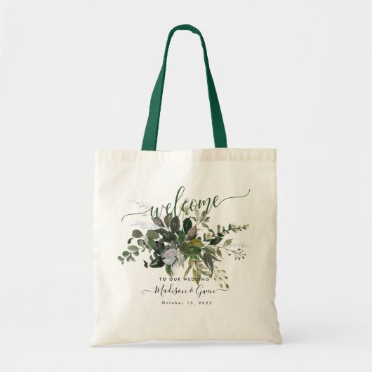 PixDezines H2 Greenery, Blue Gum Eucalyptus Tote Bag (Voorkant)