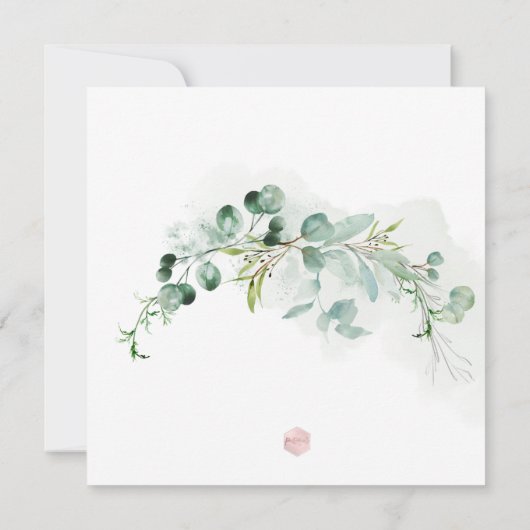 PixDezines H2 Greenery Eucalyptus Save the Date (Achterkant)