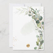 PixDezines H2 Greenery Gum Foliage Christening Inv Kaart (Achterkant)